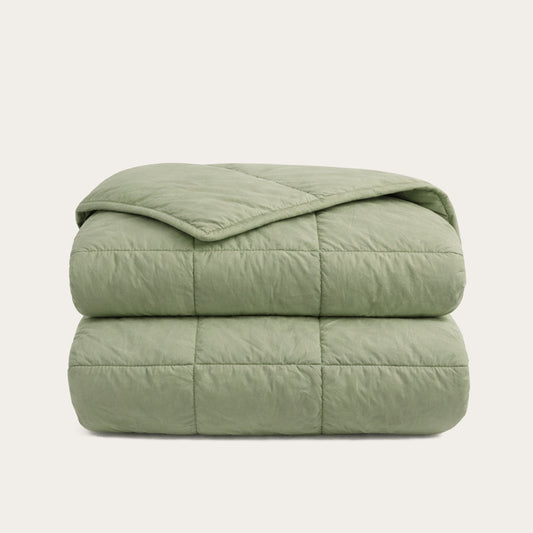Thehappybed Premium Percal dekbed Sage Green elegant comfortabel en hypoallergeen