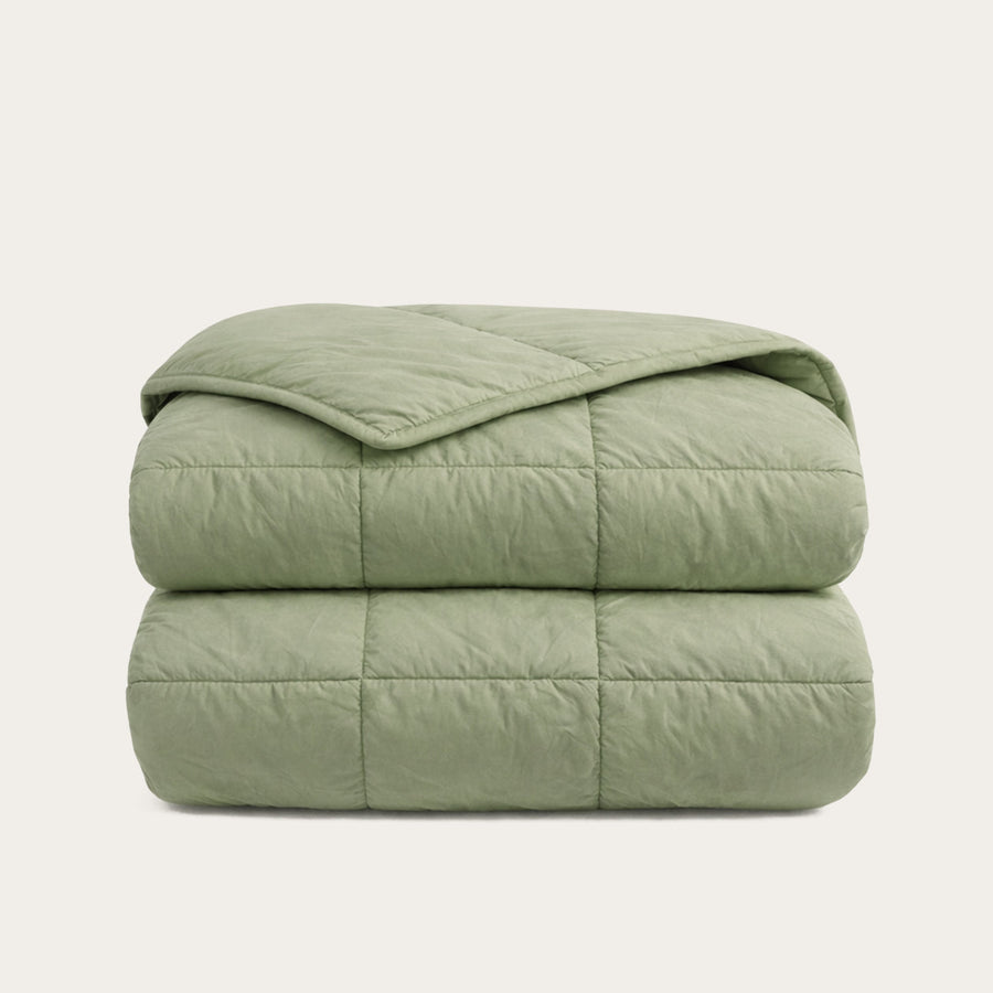 Wasbaar All Season Dekbed | Premium Percal | Sage Green