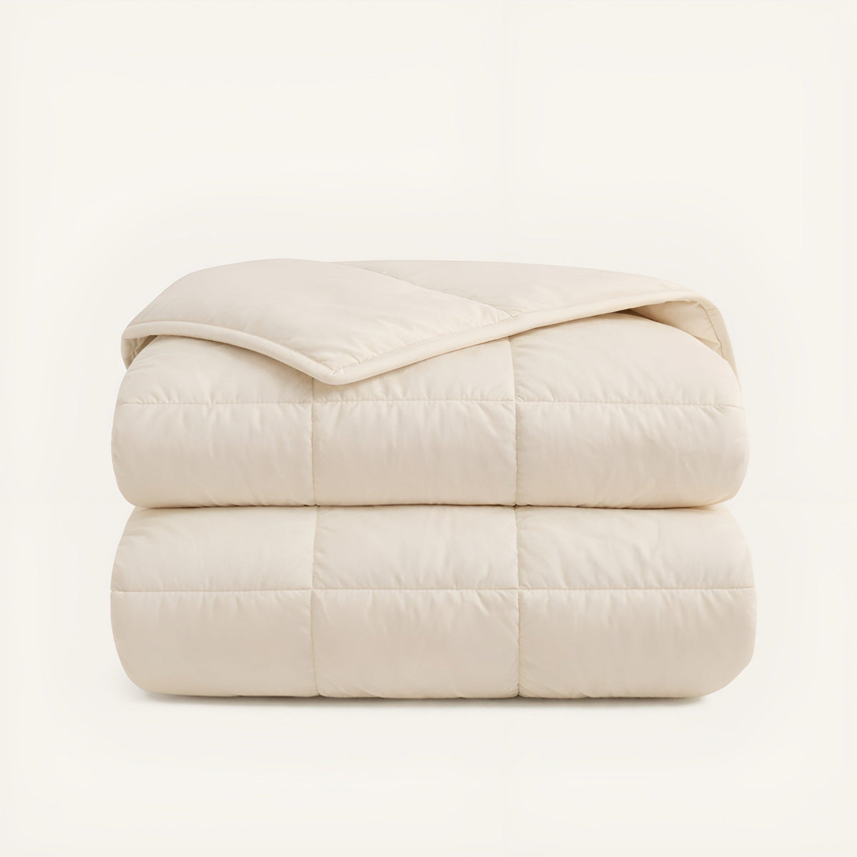 Thehappybed Premium Collectie percal katoen dekbed taupe voor alle seizoenen
