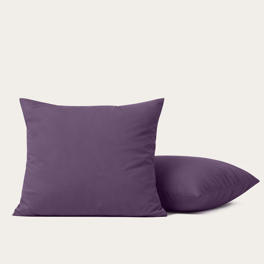Thehappybed Premium Percal katoenen kussenslopen set van 2 in Wineberry kleur met hotelsluiting voor luxe comfort