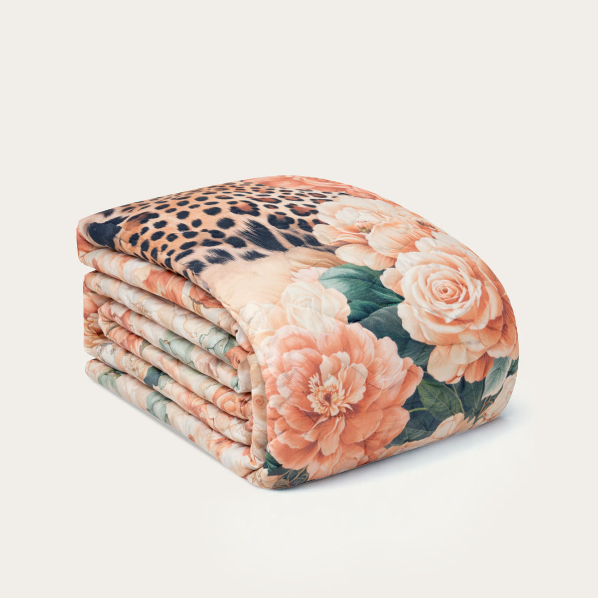 Thehappybed Leopard Bliss dekbed zijdezacht microvezel hypoallergeen voor elk seizoen