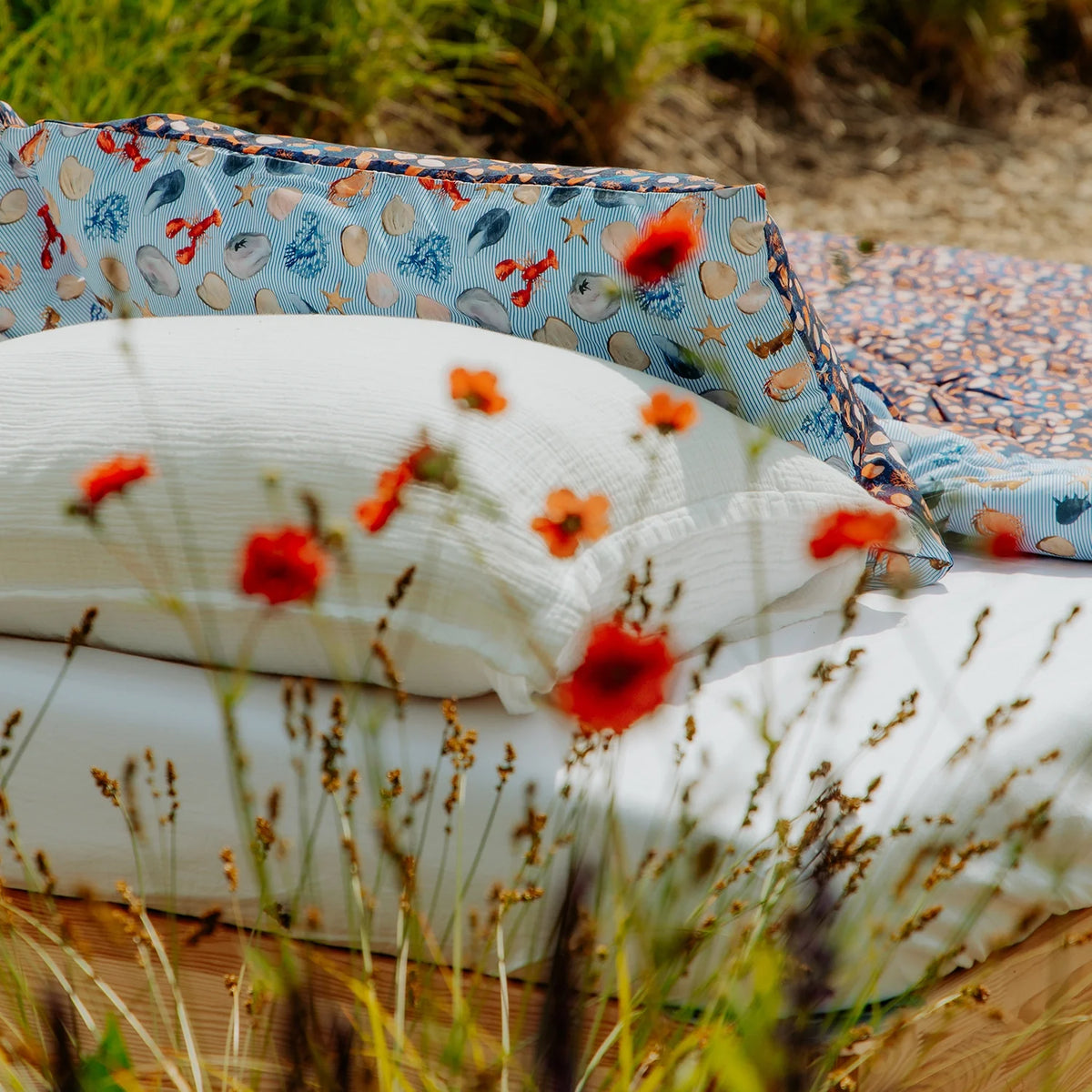 Kussenslopen | A Fish Named Fred & Thehappybed | Seashore | Set van 2