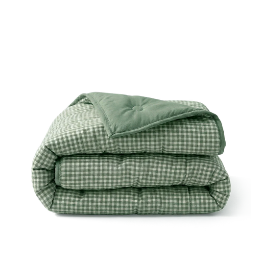 Wasbaar All Season Dekbed | Seersucker | Green Moss