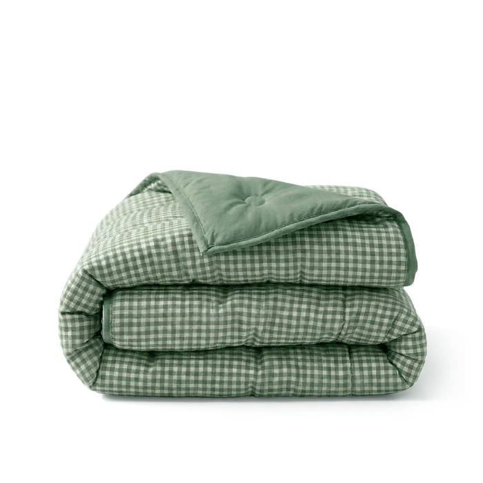 Wasbaar All Season Dekbed | Seersucker | Green Moss