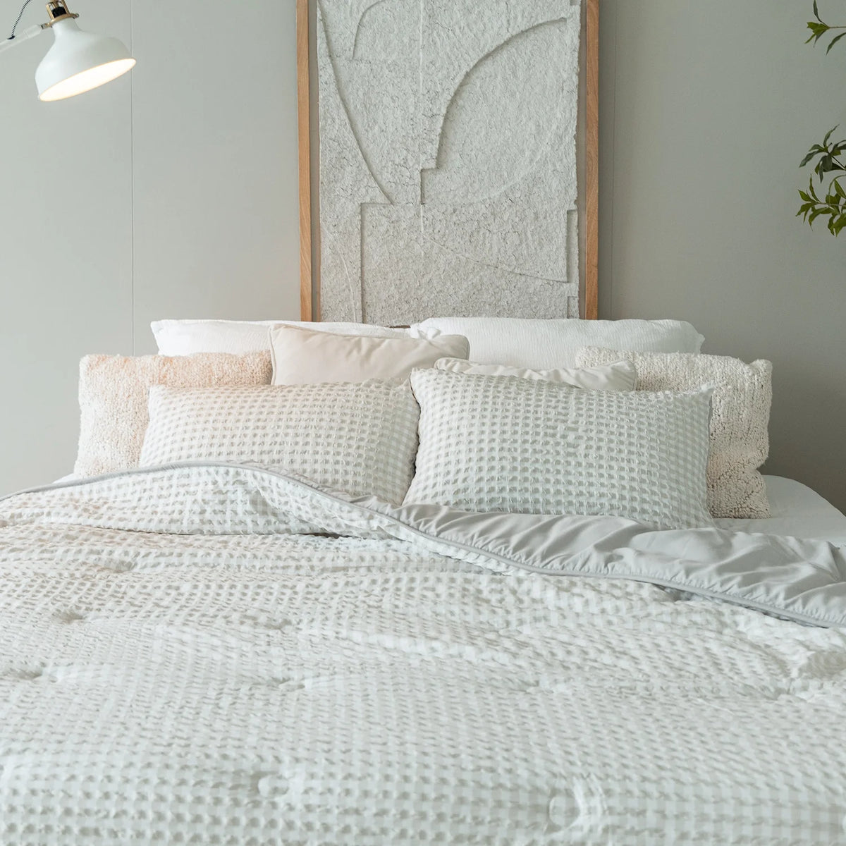 Wasbaar All Season Dekbed | Seersucker | Greige
