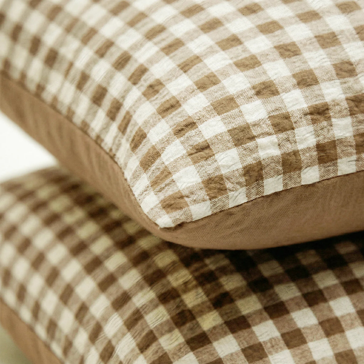 Kussenslopen | Seersucker | Mocha | Set van 2