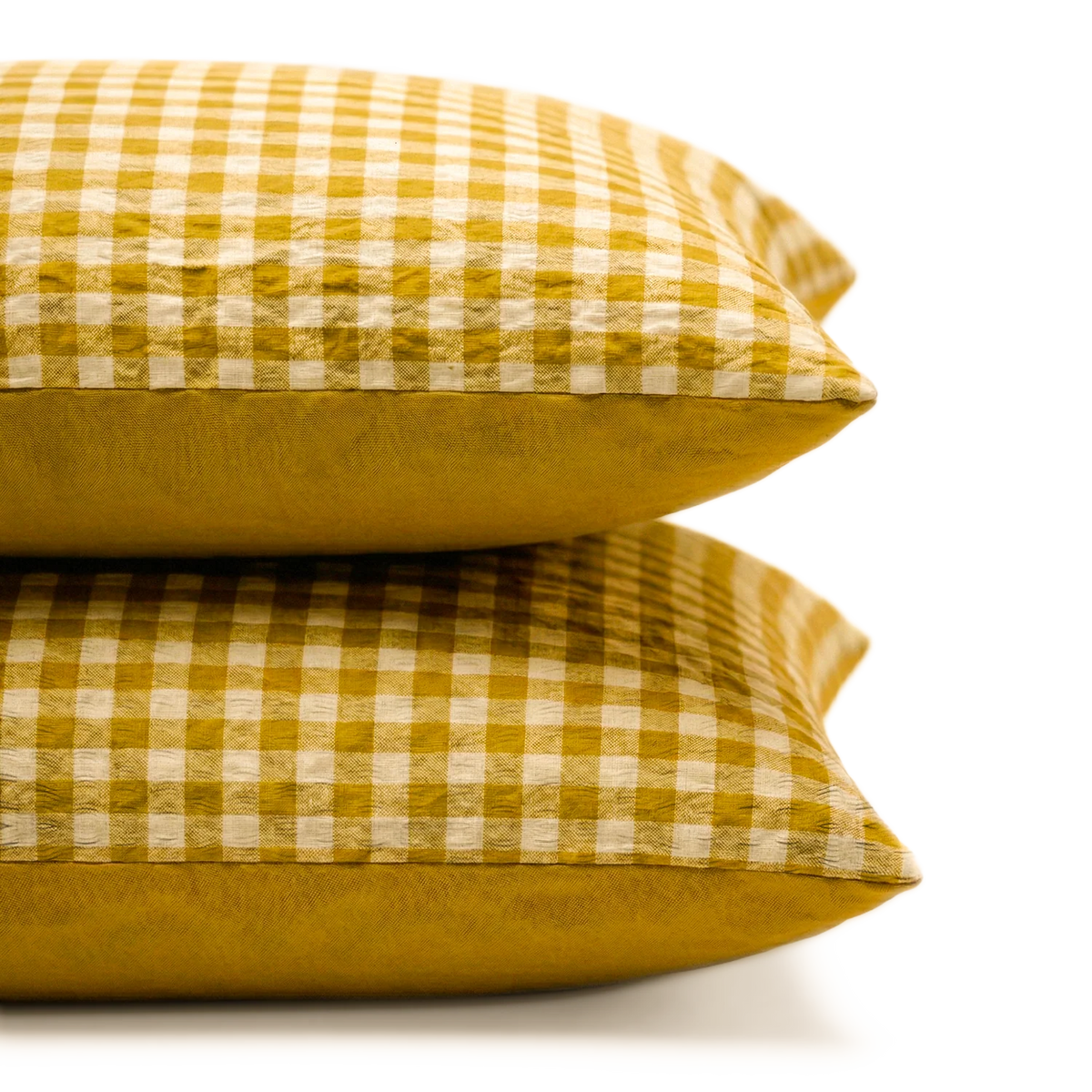Kussenslopen | Seersucker | Ochre | Set van 2