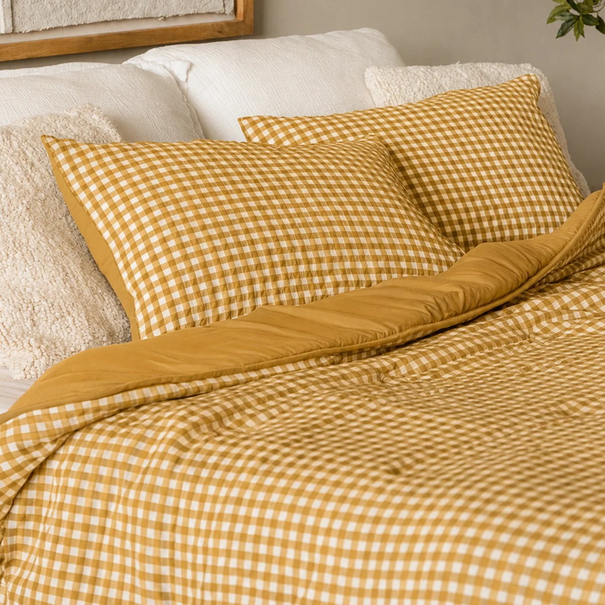 Wasbaar All Season Dekbed | Seersucker | Ochre