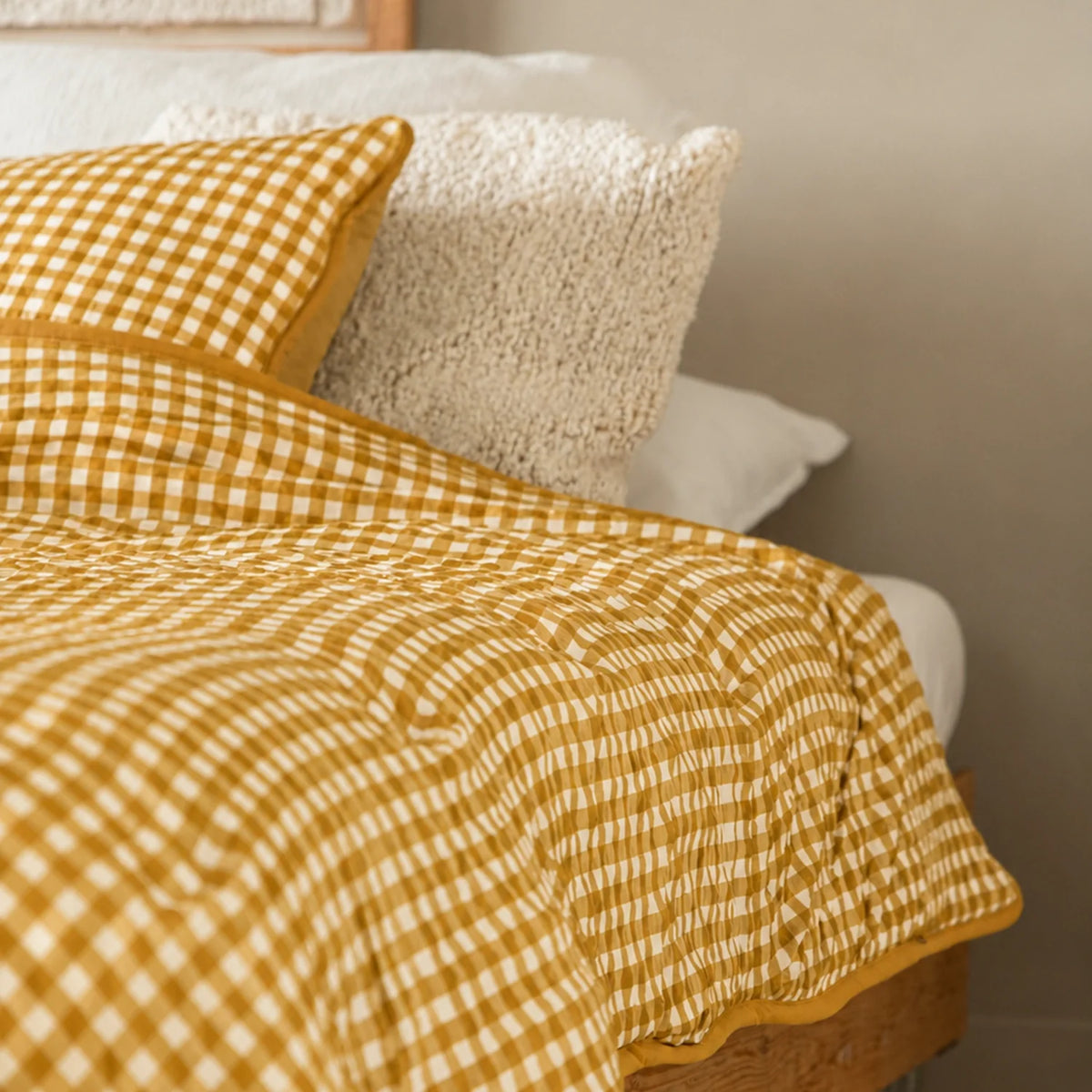 Wasbaar All Season Dekbed | Seersucker | Ochre