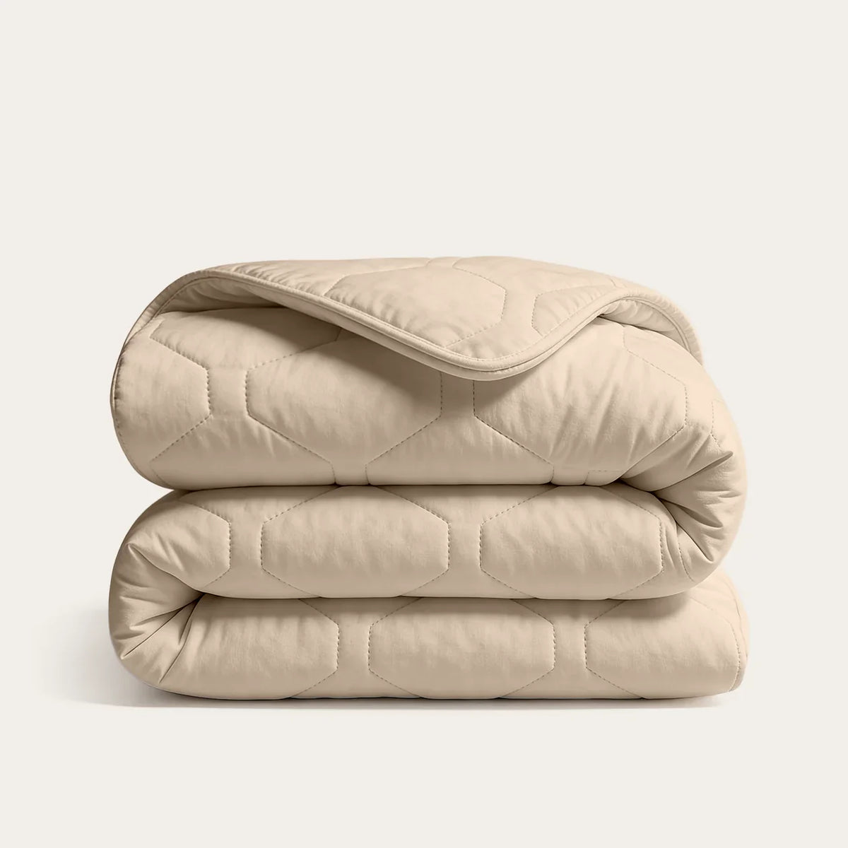 Thehappybed Taupe dekbed voor het hele jaar, zacht, hypoallergeen en snel drogend