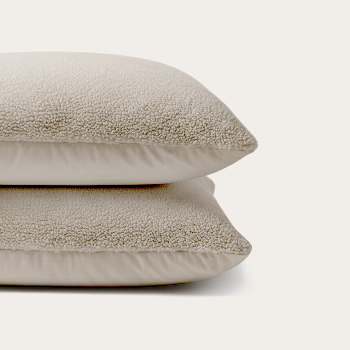 Kussenslopen | Teddy Wave | Taupe | Set van 2