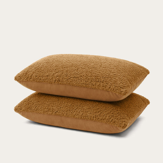 Kussenslopen | Teddy | Bronze Brown | Set van 2