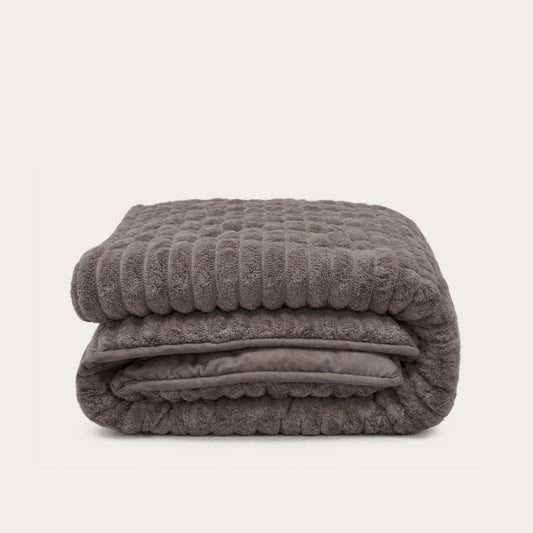 Wasbaar All Season Dekbed | Teddy Rib | Anthracite