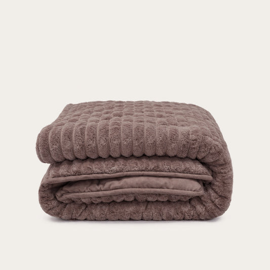 Wasbaar All Season Dekbed | Teddy Rib | Brown