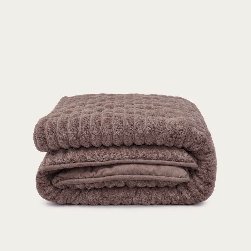 Wasbaar All Season Dekbed | Teddy Rib | Brown