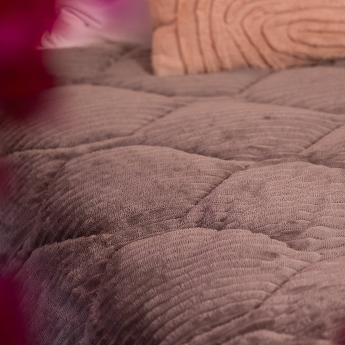 Wasbaar All Season Dekbed | Teddy Rib | Brown