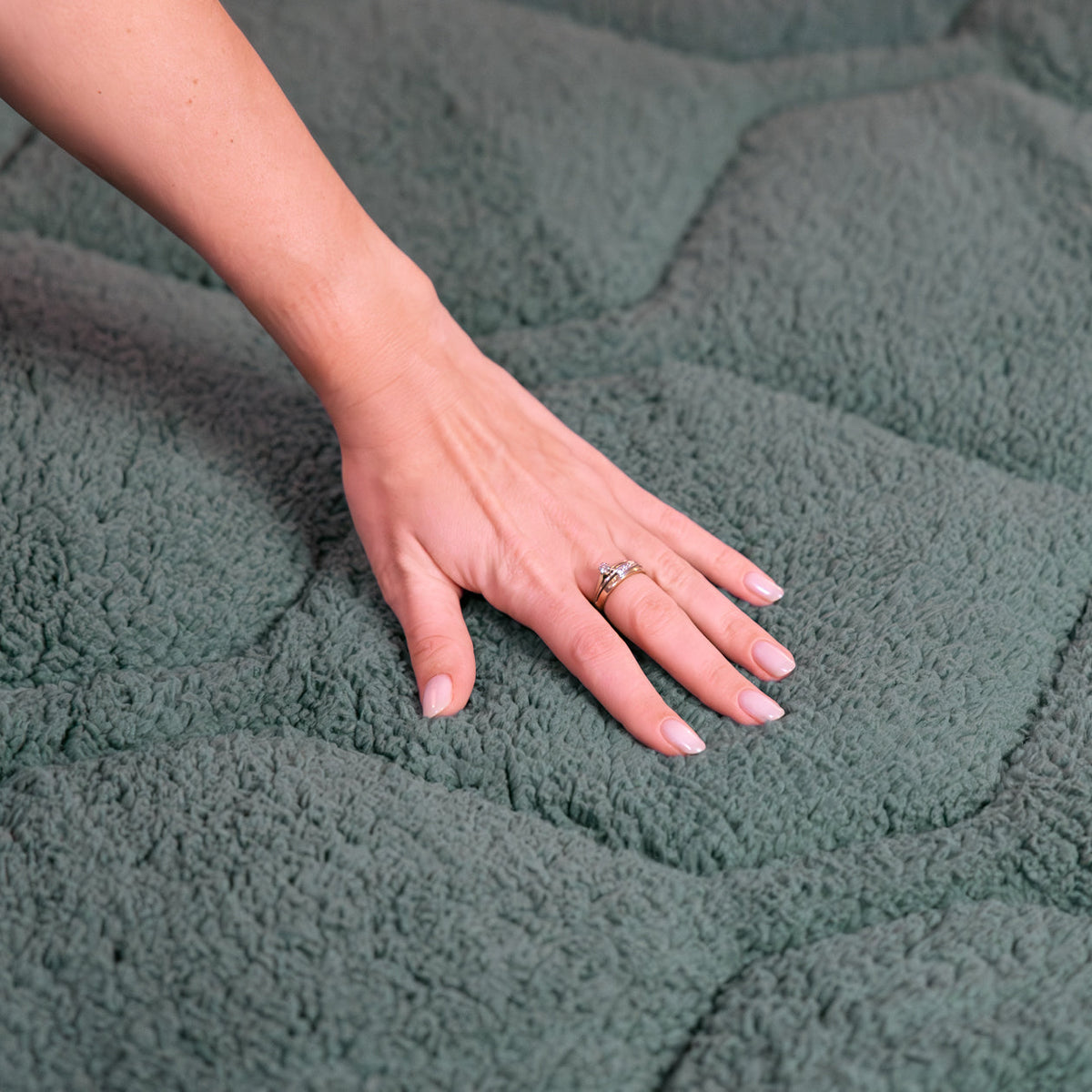 Wasbaar All Season Dekbed | Teddy | Sagebrush Green