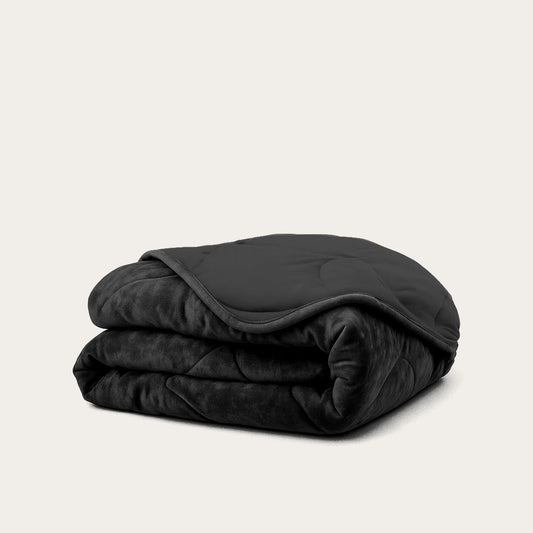 Wasbaar All Season Dekbed | Teddy Velvet | Black