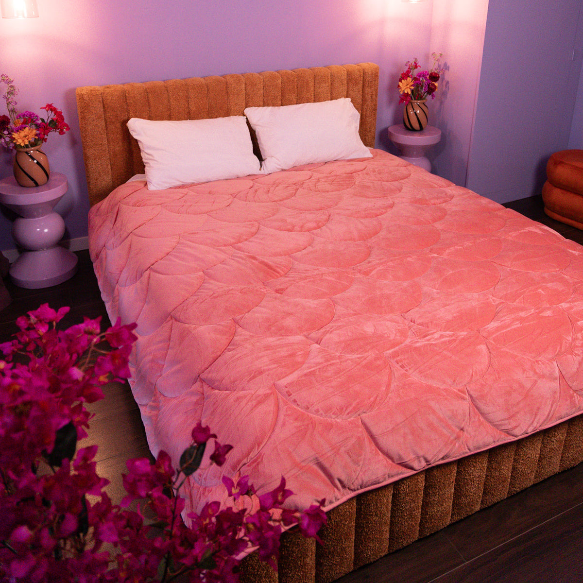 Wasbaar All Season Dekbed | Teddy Velvet | Old Pink