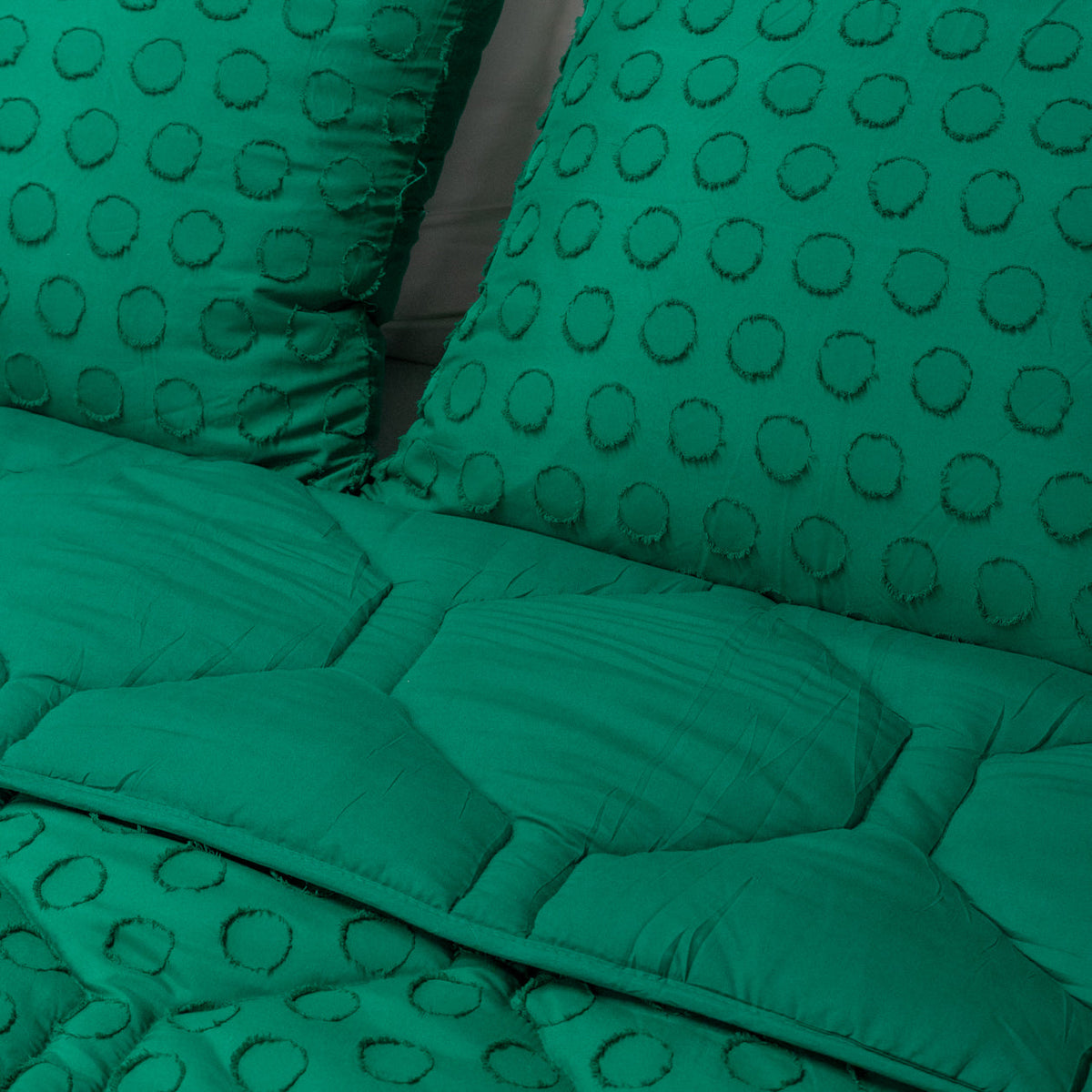 Kussenslopen | Tufted | Emerald Green | Set van 2