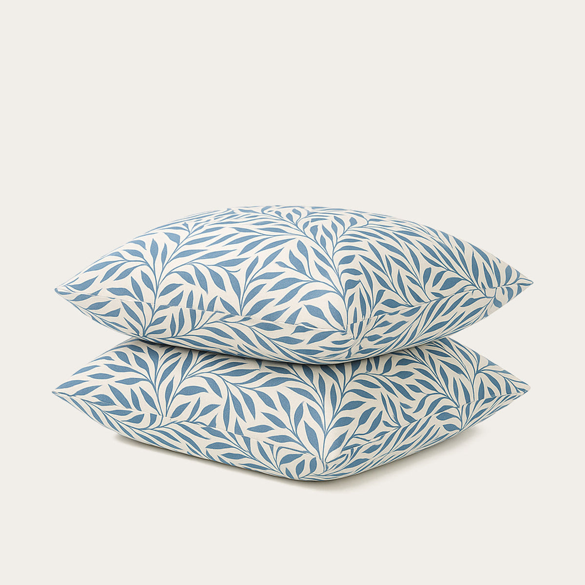 Set van 2 Thehappybed Premium katoenen kussenslopen Twilight Leaves met hotelsluiting