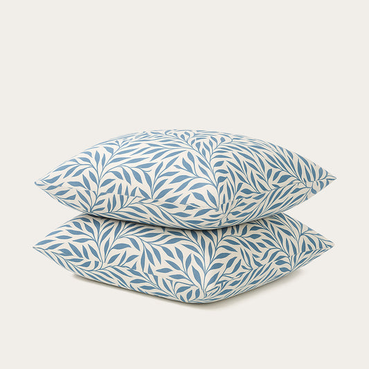 Set van 2 Thehappybed Premium katoenen kussenslopen Twilight Leaves met hotelsluiting