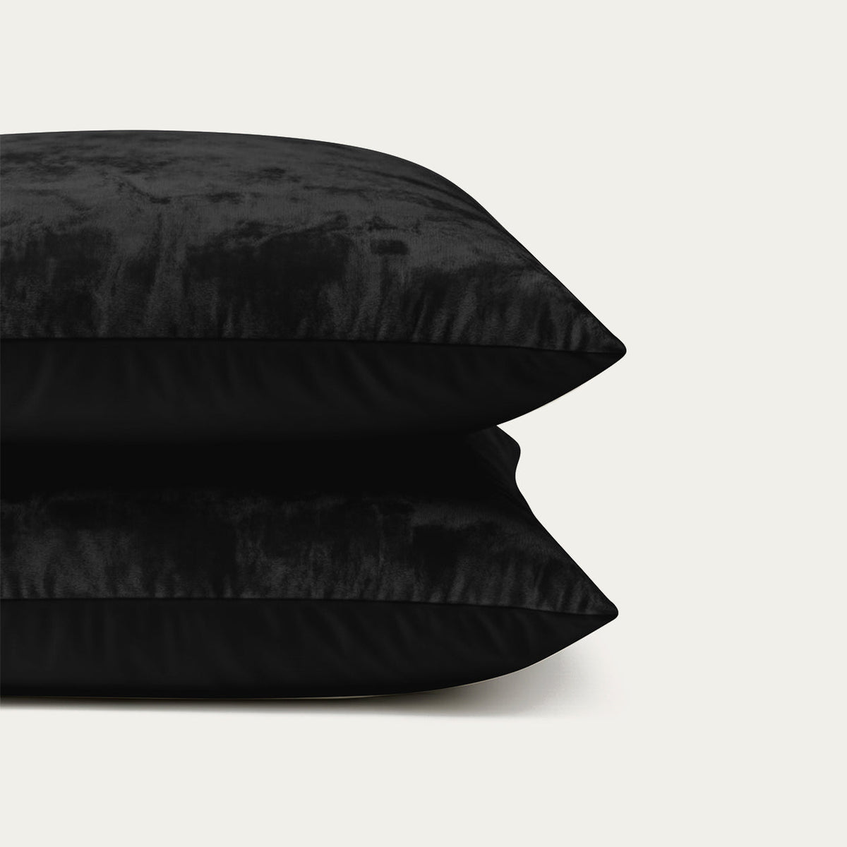 Kussenslopen | Teddy Velvet | Black | Set van 2