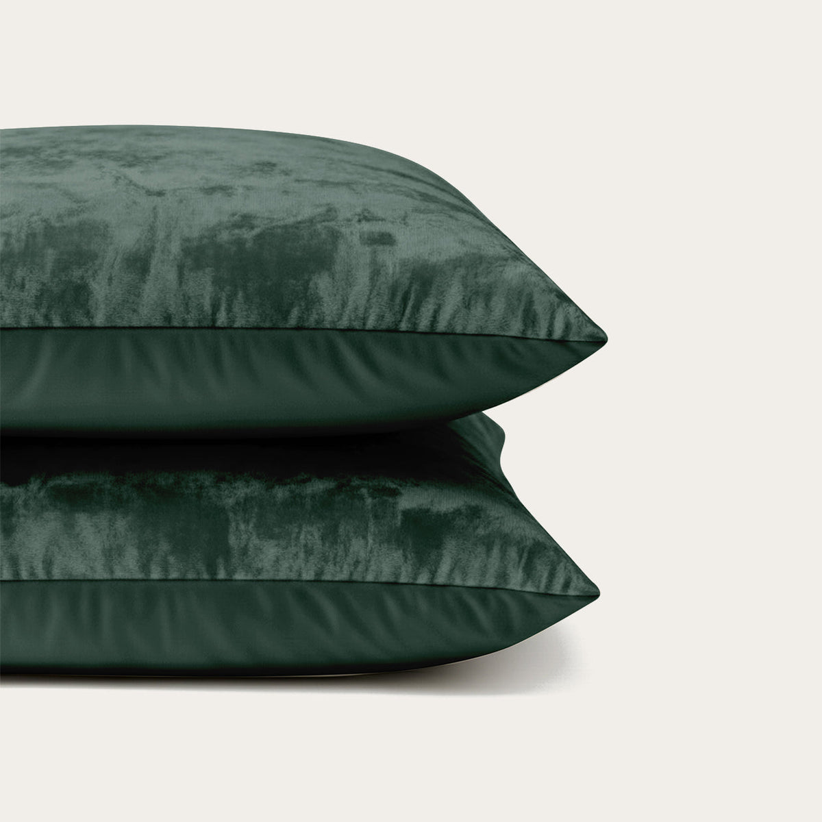 Kussenslopen | Teddy Velvet | Dark Green | Set van 2