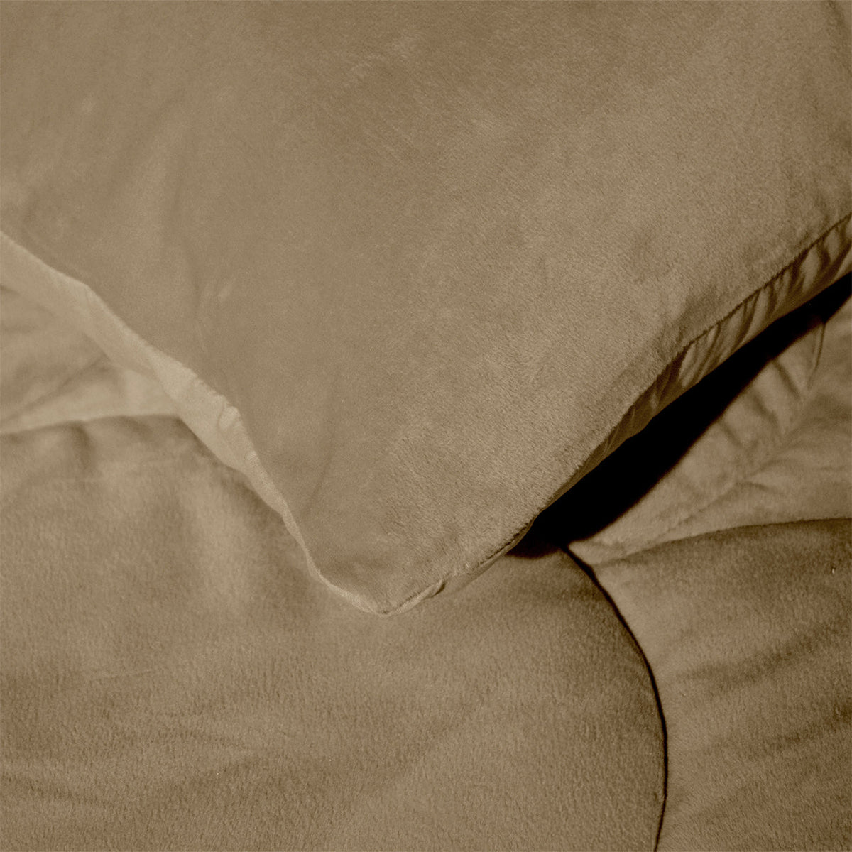Kussenslopen | Teddy Velvet | Taupe | Set van 2