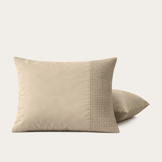 Kussenslopen | Wafel | Taupe | Set van 2